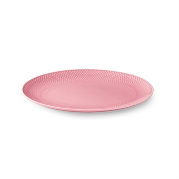 Lyngby Rhombe Ovalt Serveringsfat - Rosa